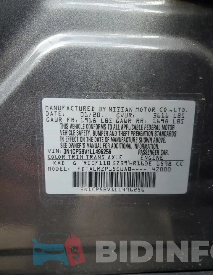3N1CP5BV1LL496256 Photo# 13