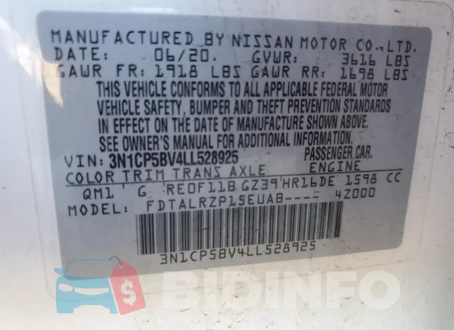 3N1CP5BV4LL528925 Photo# 13