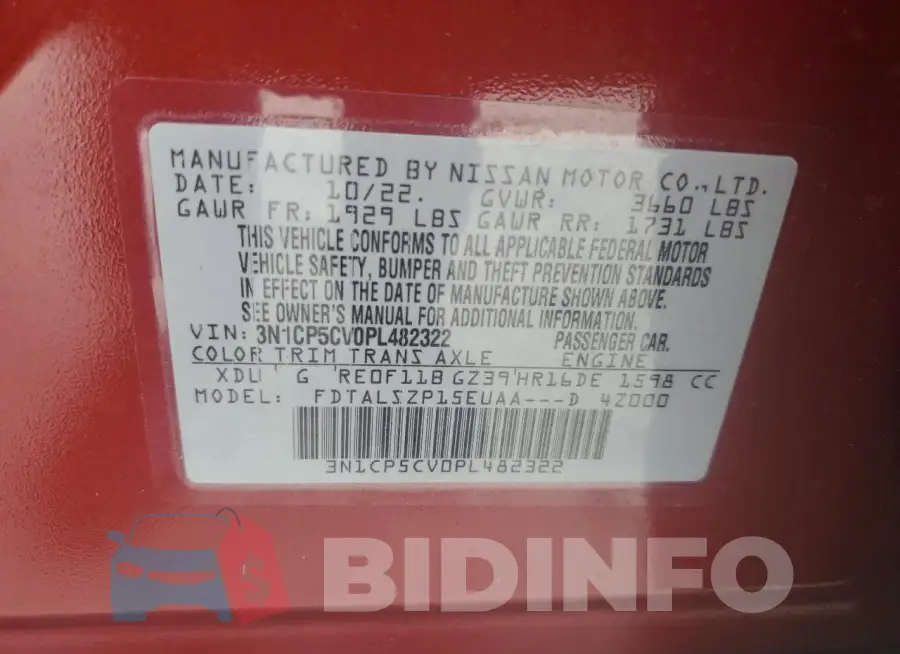 3N1CP5CV0PL482322 Photo# 13