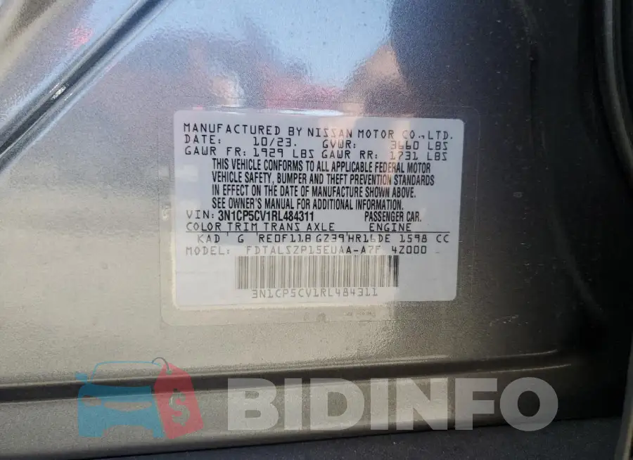 3N1CP5CV1RL484311 Photo# 12