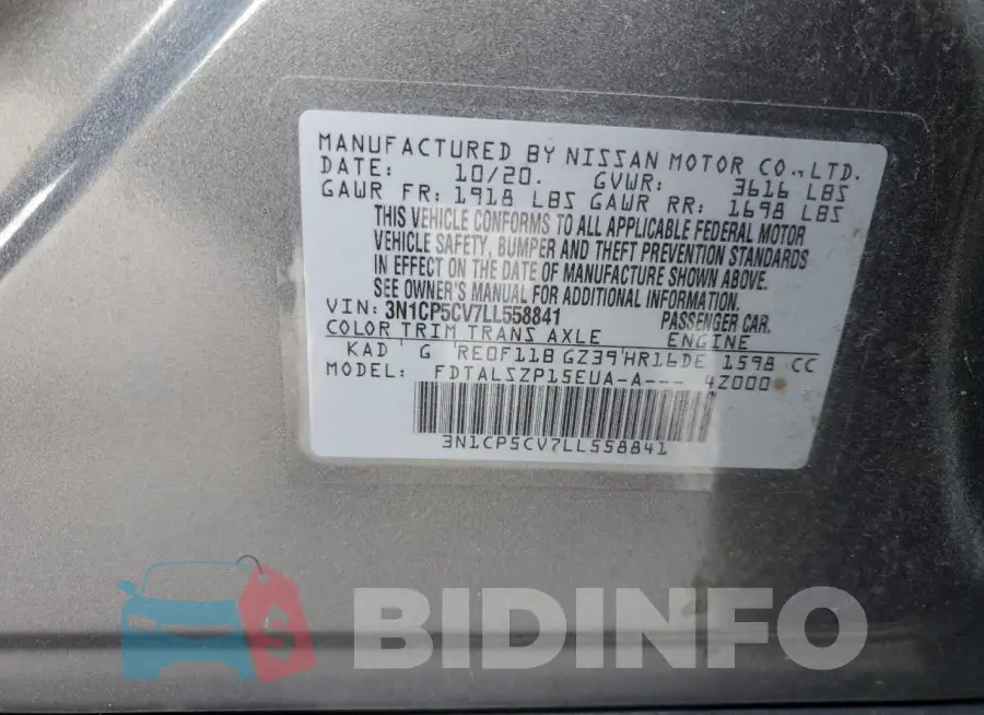 3N1CP5CV7LL558841 Photo# 13
