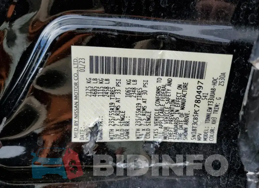 5N1BT3CB5PC780497 Photo# 14