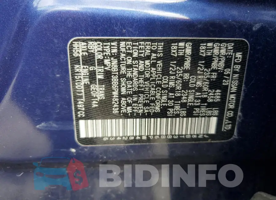 JN8BT3BB6PW482436 Photo# 13