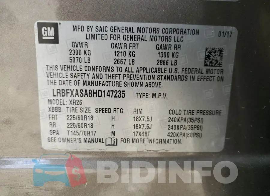 LRBFXASA8HD147235 Photo# 13