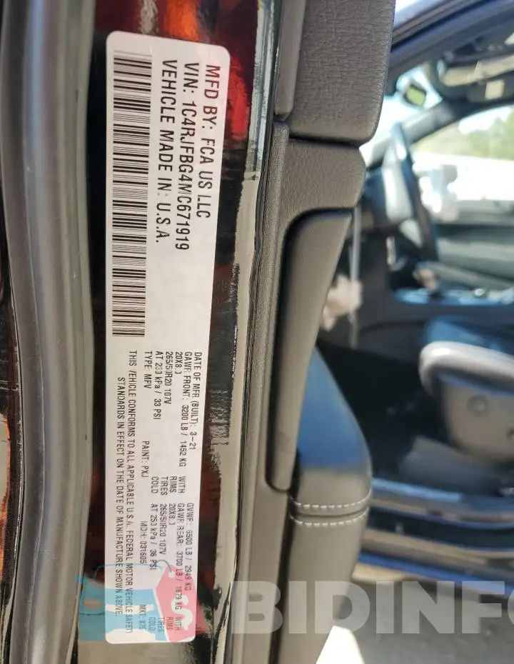 1C4RJFBG4MC671919 Photo# 12