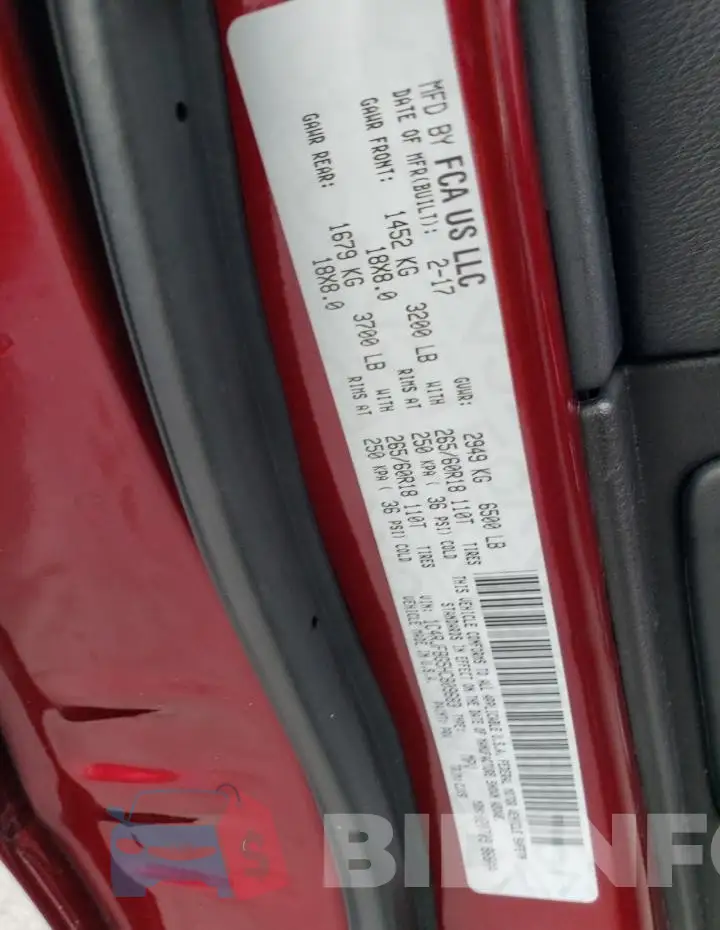 1C4RJFBG5HC809683 Photo# 12