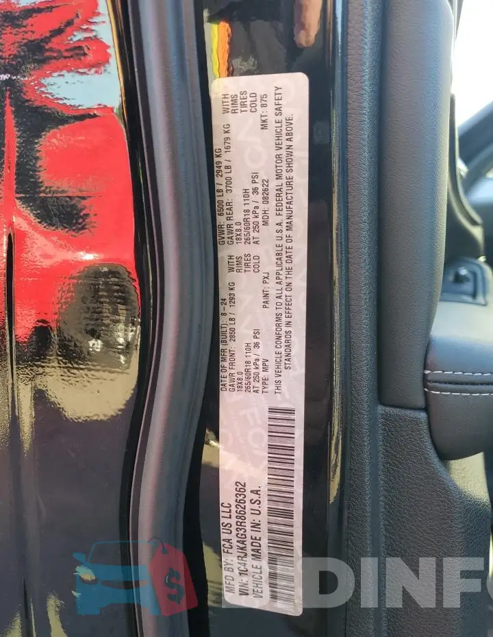1C4RJKAG3R8626362 Photo# 13
