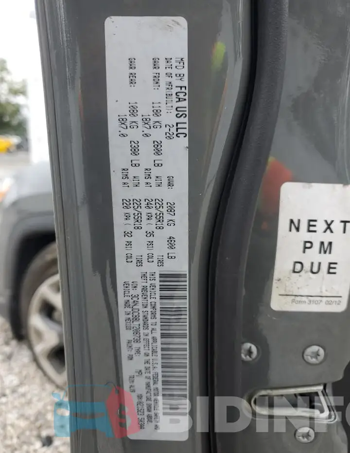 3C4NJDCB8LT208738 Photo# 14