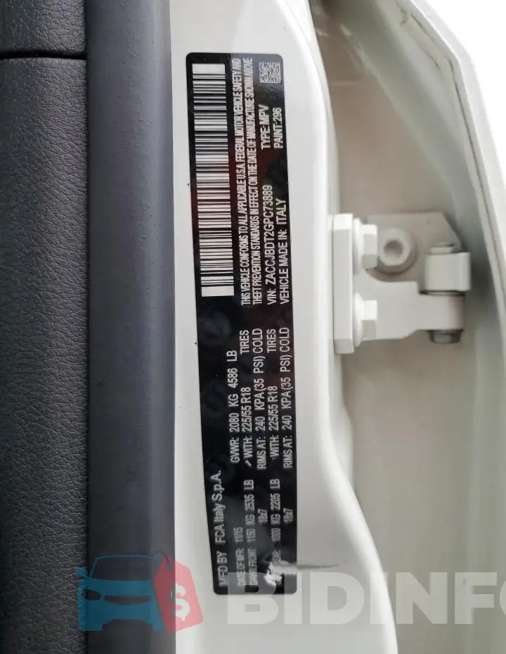 ZACCJBDT2GPC73889 Photo# 13
