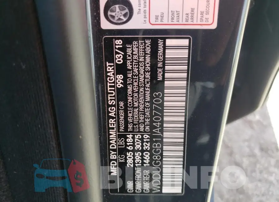 WDDUG8GB1JA407703 Photo# 12
