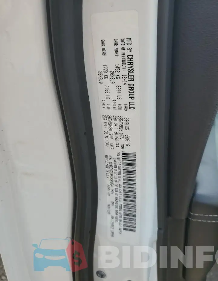 1C4RDHAG9FC694894 Photo# 13