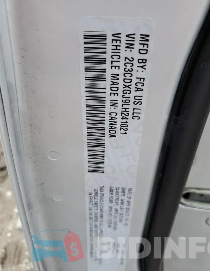 2C3CDXGJ9LH241021 Photo# 12
