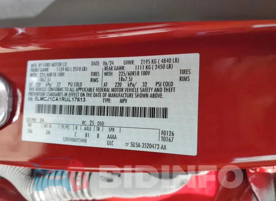 5LMCJ1CA1RUL17613 Photo# 14