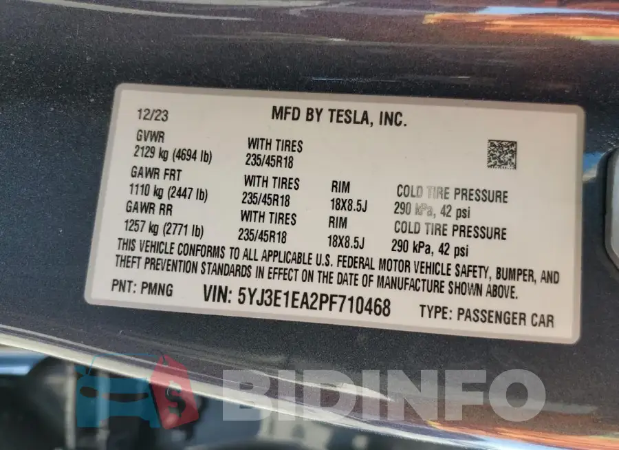 5YJ3E1EA2PF710468 Photo# 13