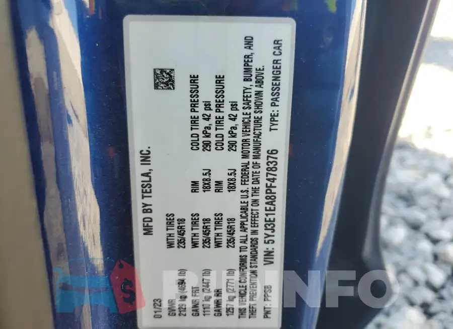 5YJ3E1EA8PF478376 Photo# 13