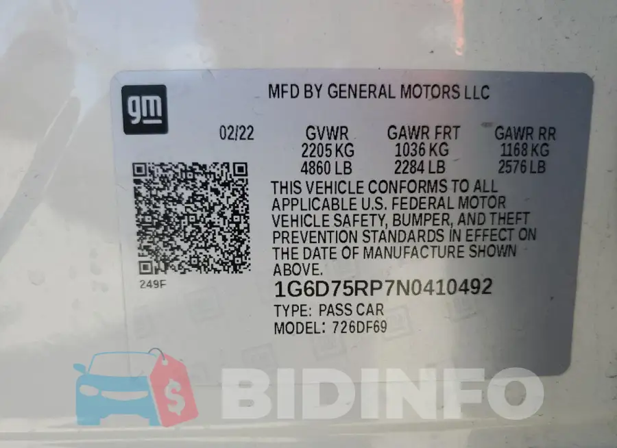 1G6D75RP7N0410492 Photo# 13