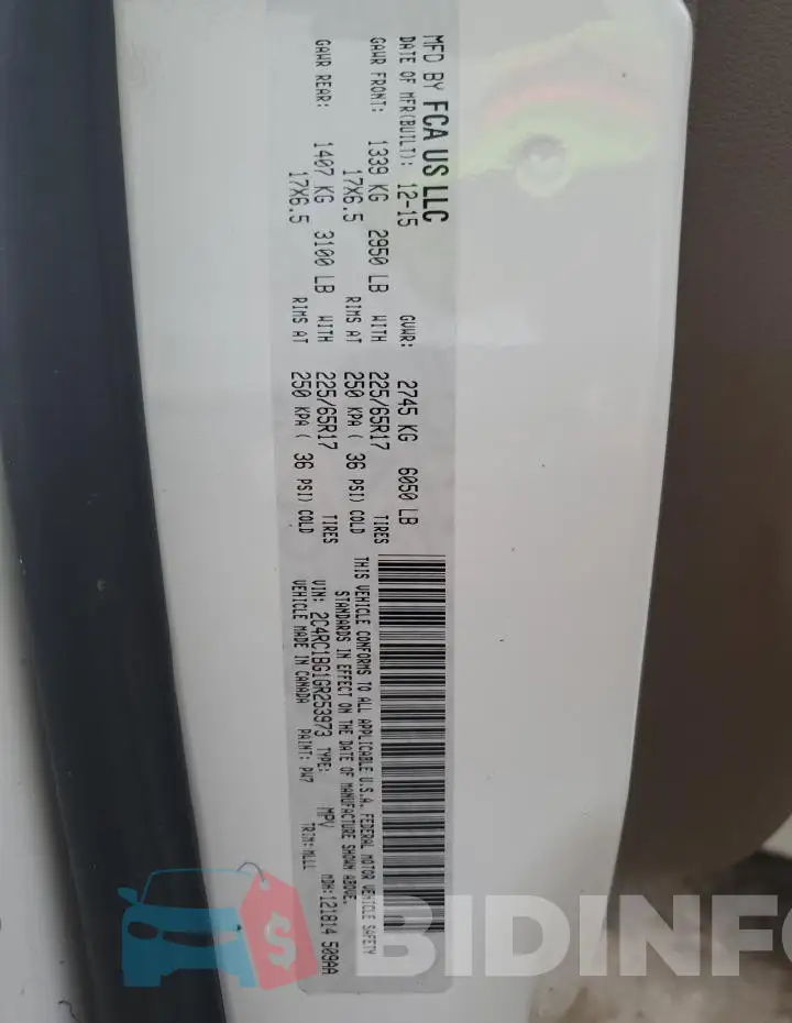 2C4RC1BG1GR253973 Photo# 14