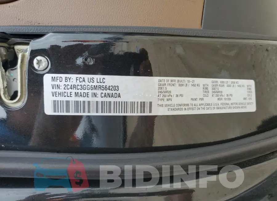2C4RC3GG6MR564203 Photo# 14