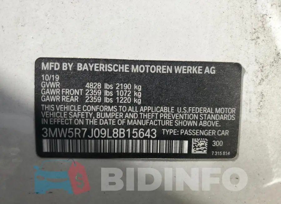 3MW5R7J09L8B15643 Photo# 12