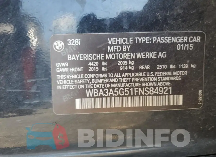WBA3A5G51FNS84921 Photo# 12