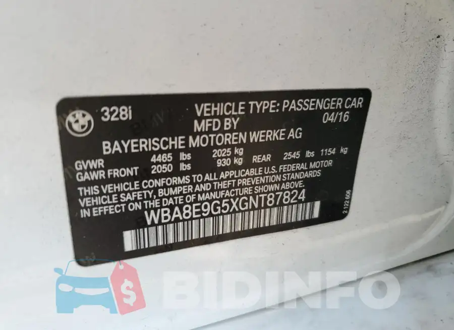 WBA8E9G5XGNT87824 Photo# 12
