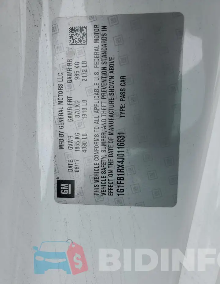 1G1FB1RX4J0116631 Photo# 13