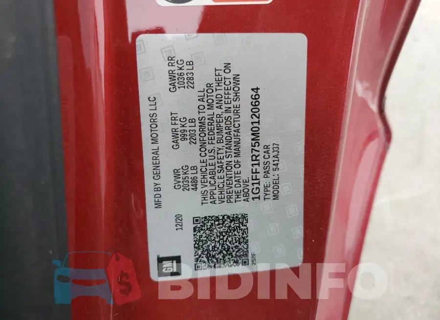 1G1FF1R75M0120664 Photo# 12