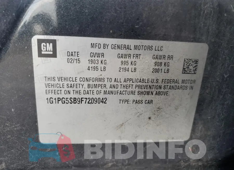 1G1PG5SB9F7209042 Photo# 12