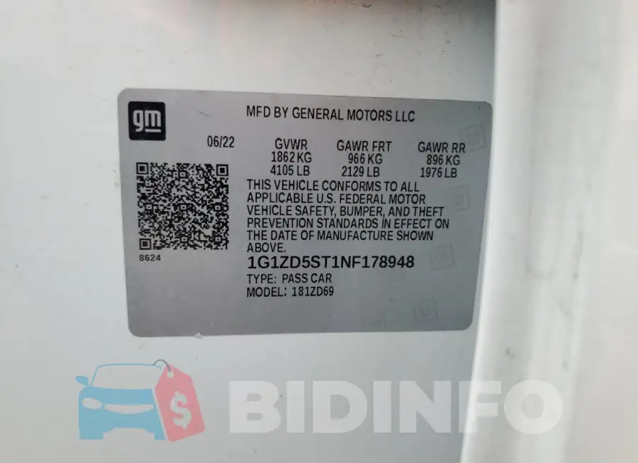 1G1ZD5ST1NF178948 Photo# 12