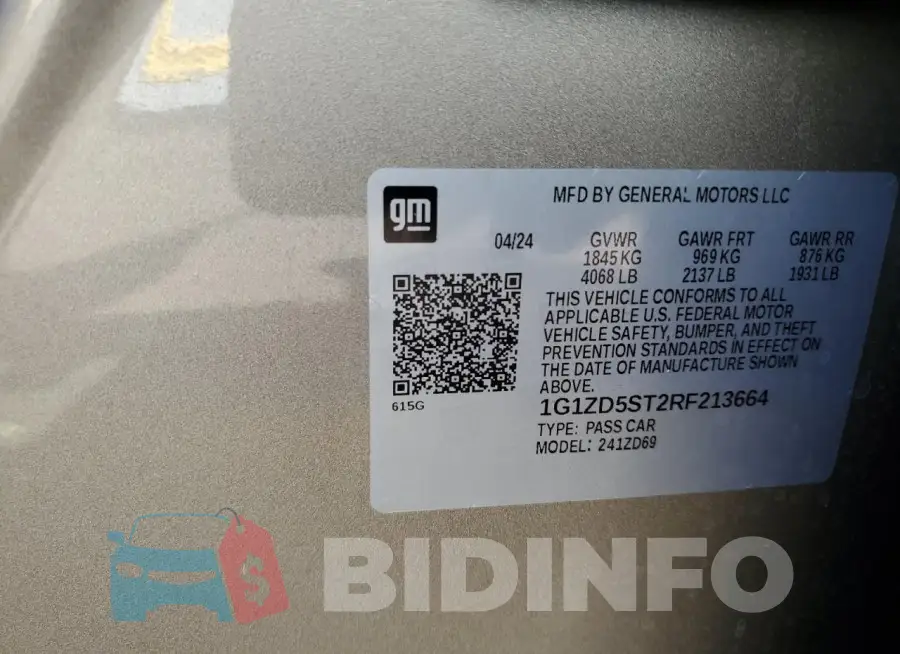 1G1ZD5ST2RF213664 Photo# 12
