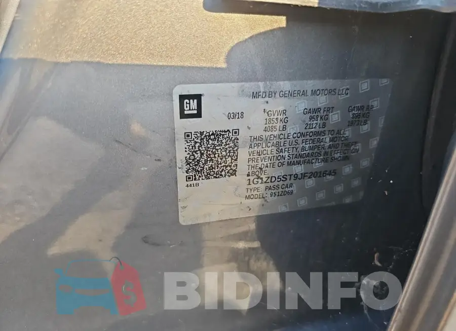 1G1ZD5ST9JF201645 Photo# 10