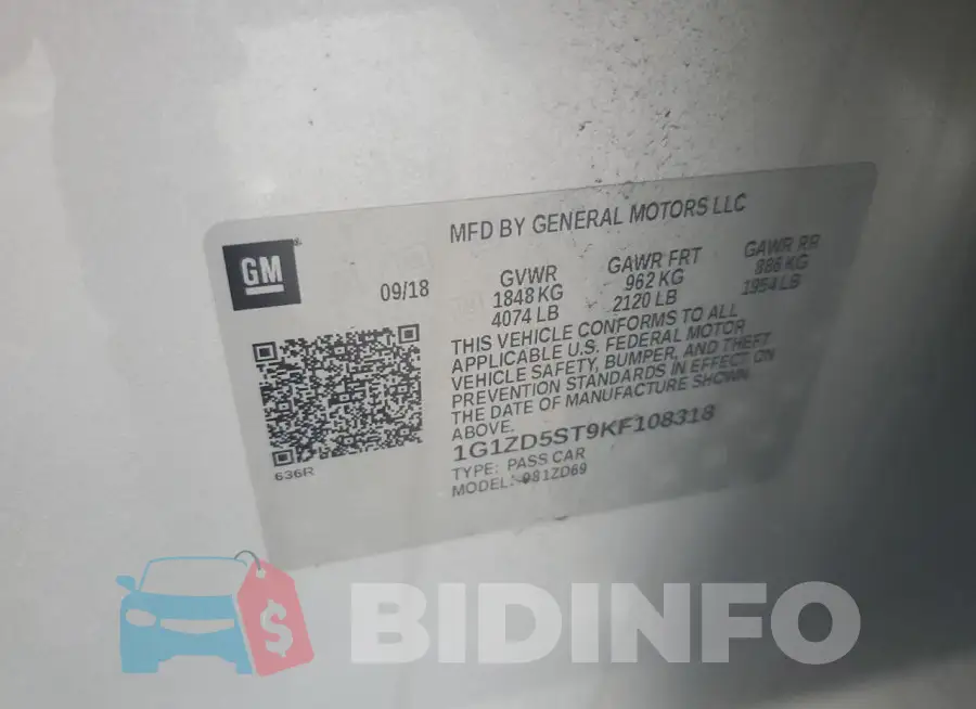 1G1ZD5ST9KF108318 Photo# 12