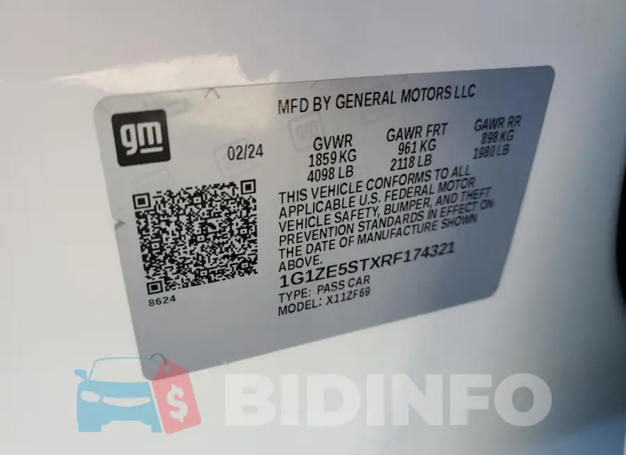1G1ZE5STXRF174321 Photo# 12
