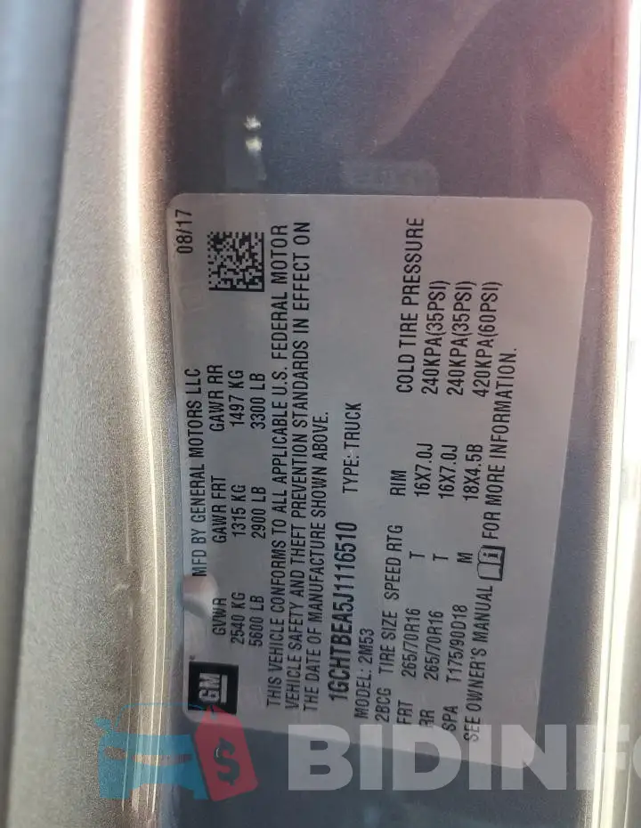 1GCHTBEA5J1116510 Photo# 12