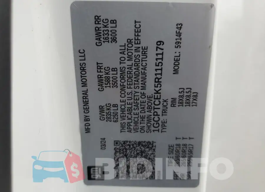 1GCPTCEK5R1151179 Photo# 12