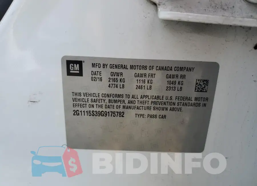 2G1115S39G9175782 Photo# 12