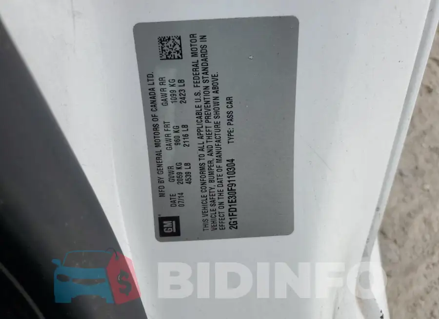 2G1FD1E30F9110304 Photo# 12