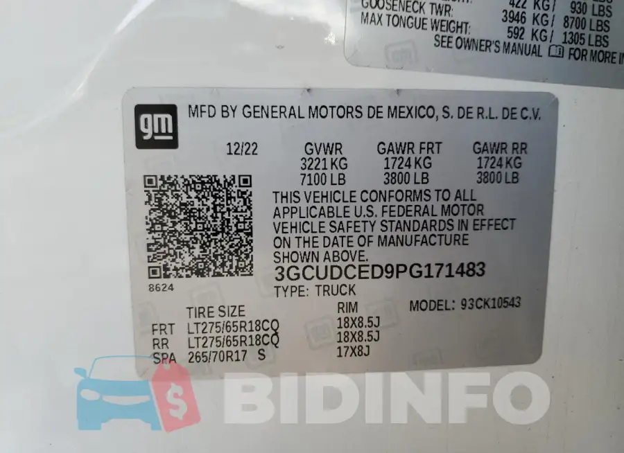 3GCUDCED9PG171483 Photo# 13