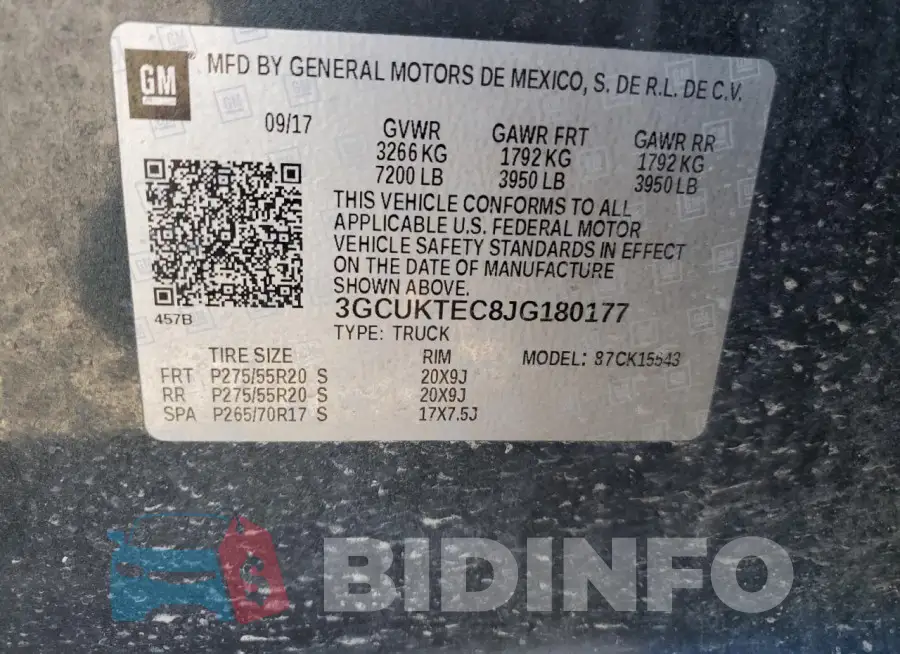 3GCUKTEC8JG180177 Photo# 12