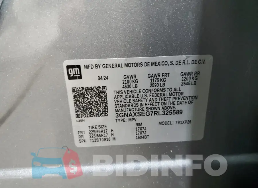 3GNAXSEG7RL325589 Photo# 14