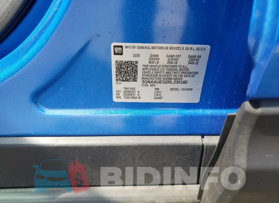 3GNAXUEG2RL230160 Photo# 13