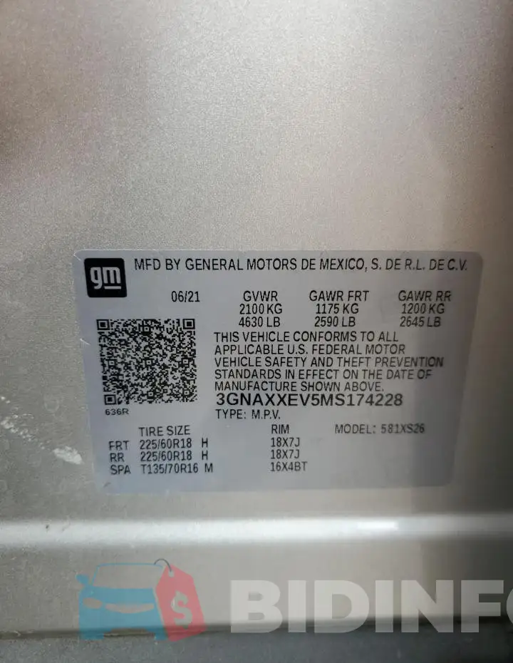 3GNAXXEV5MS174228 Photo# 13