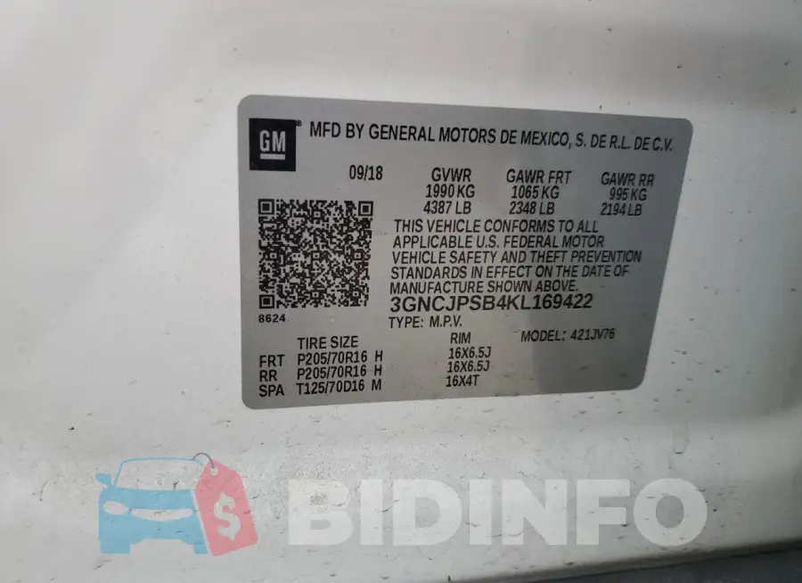 3GNCJPSB4KL169422 Photo# 14