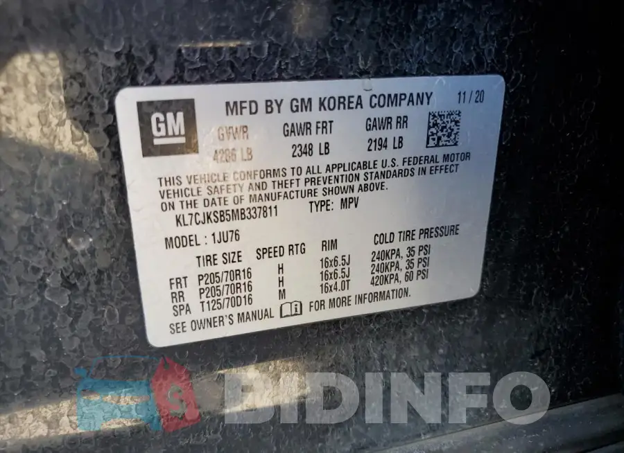 KL7CJKSB5MB337811 Photo# 14