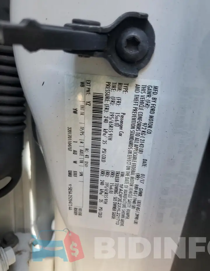 1FADP3E2XHL221713 Photo# 12