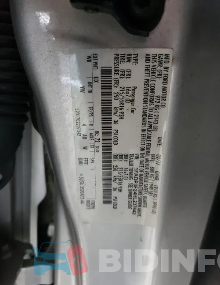 1FADP3F24HL237842 Photo# 12