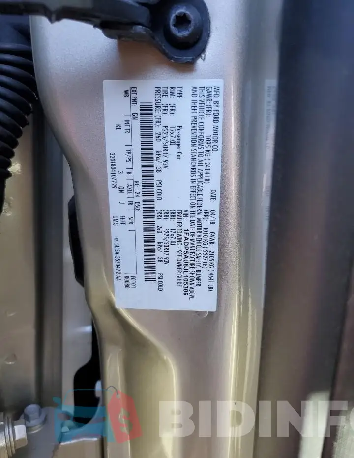 1FADP5AU8JL105306 Photo# 14
