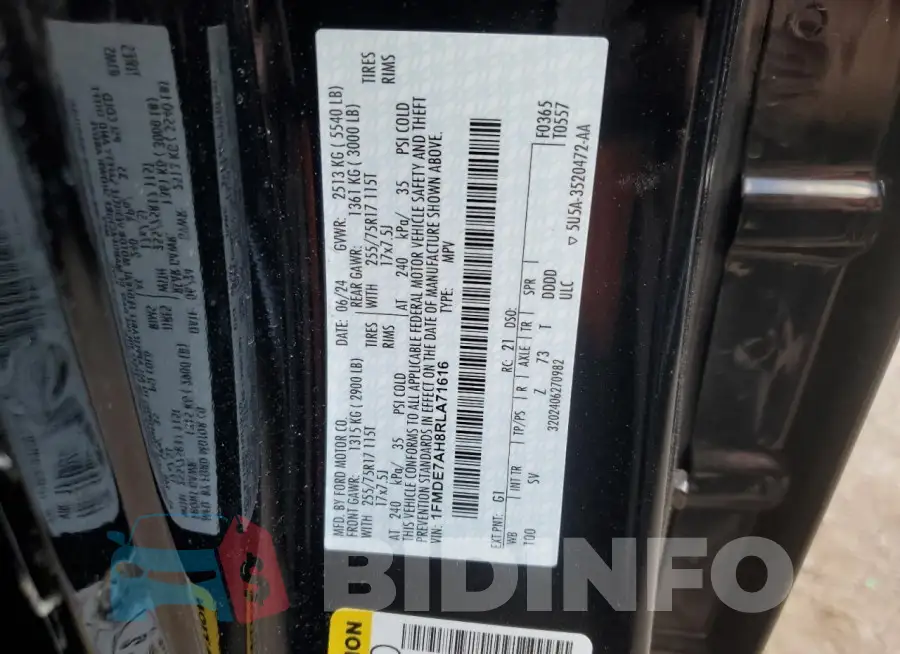 1FMDE7AH8RLA71616 Photo# 13