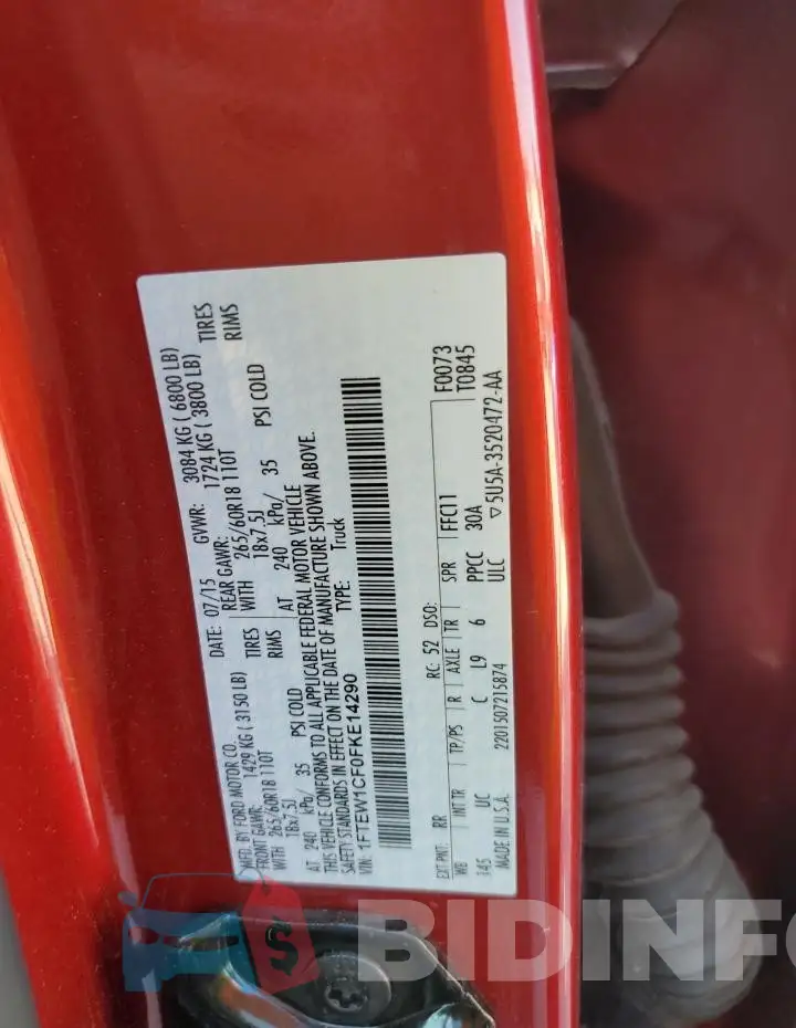 1FTEW1CF0FKE14290 Photo# 12