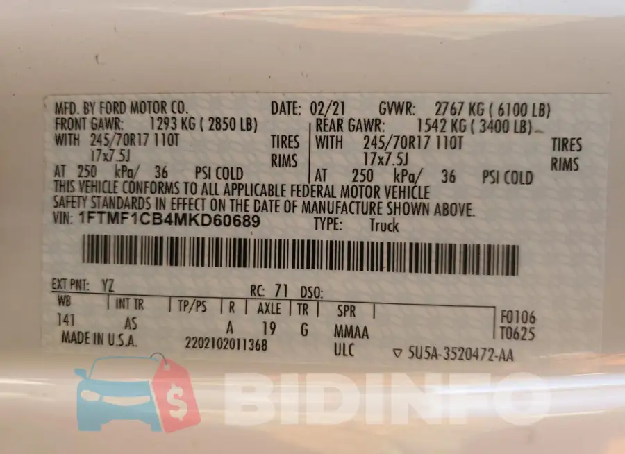 1FTMF1CB4MKD60689 Photo# 12